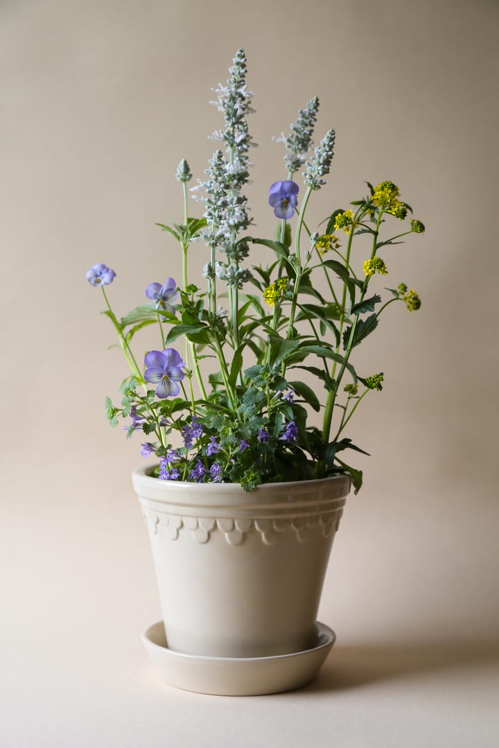 Københavner blomsterkrukke glaseret Ø18 cm - Sand Stone - Bergs Potter