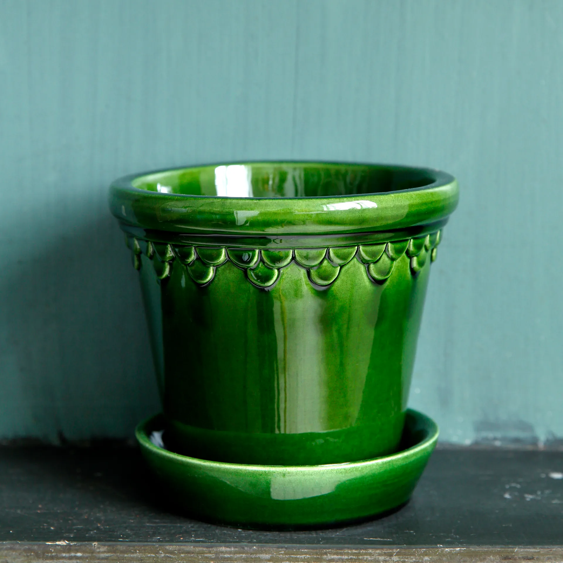Københavner krukke glaseret, Grøn, Ø16 cm Bergs Potter