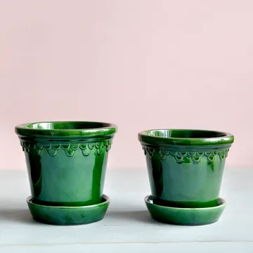 Københavner krukke glaseret - Grøn, Ø16 cm - Bergs Potter