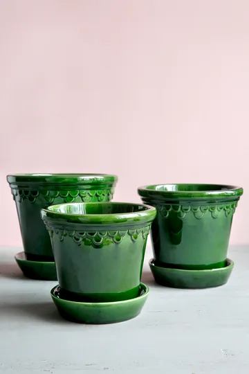 Københavner krukke glaseret - Grøn, Ø18 cm - Bergs Potter