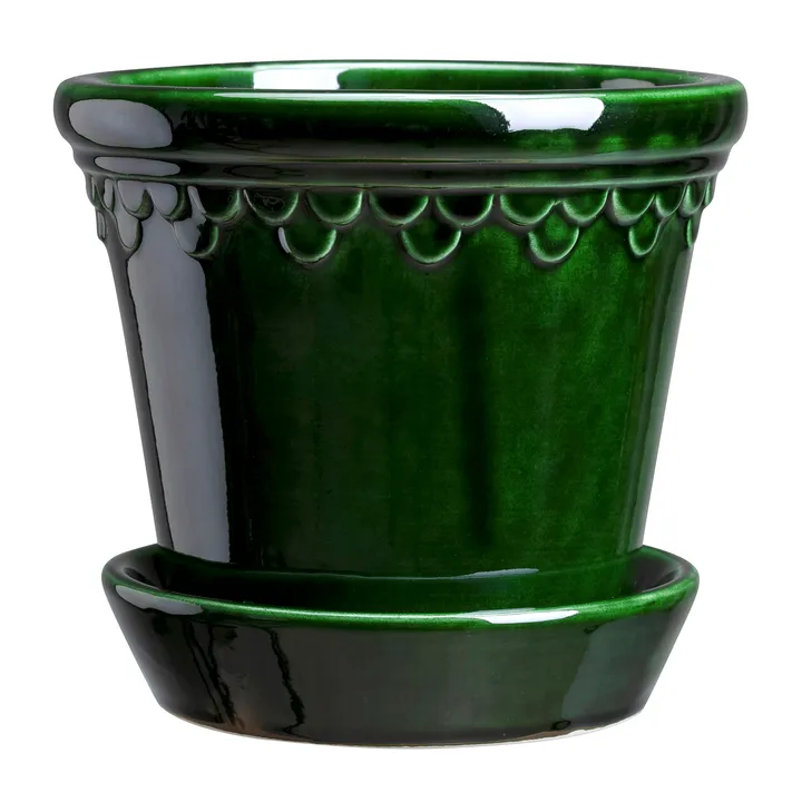 Københavner krukke glaseret - Grøn, Ø18 cm - Bergs Potter