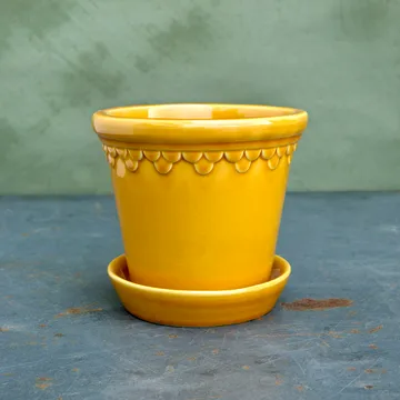 Københavner krukke glaseret - Gul, Ø16 cm - Bergs Potter