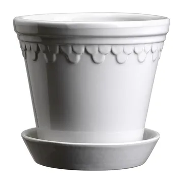 Københavner krukke glaseret - Mineral White, Ø16 cm - Bergs Potter