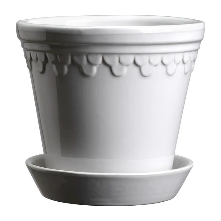 Københavner krukke glaseret - Mineral White, Ø16 cm - Bergs Potter
