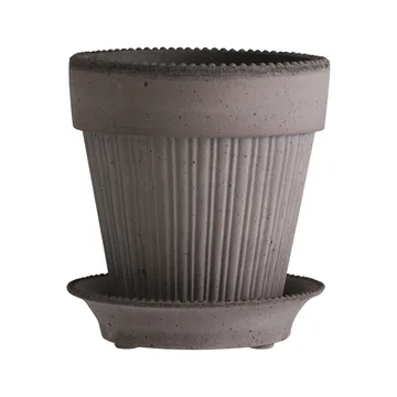 Simona blomsterkrukke 14 cm - Grå - Bergs Potter