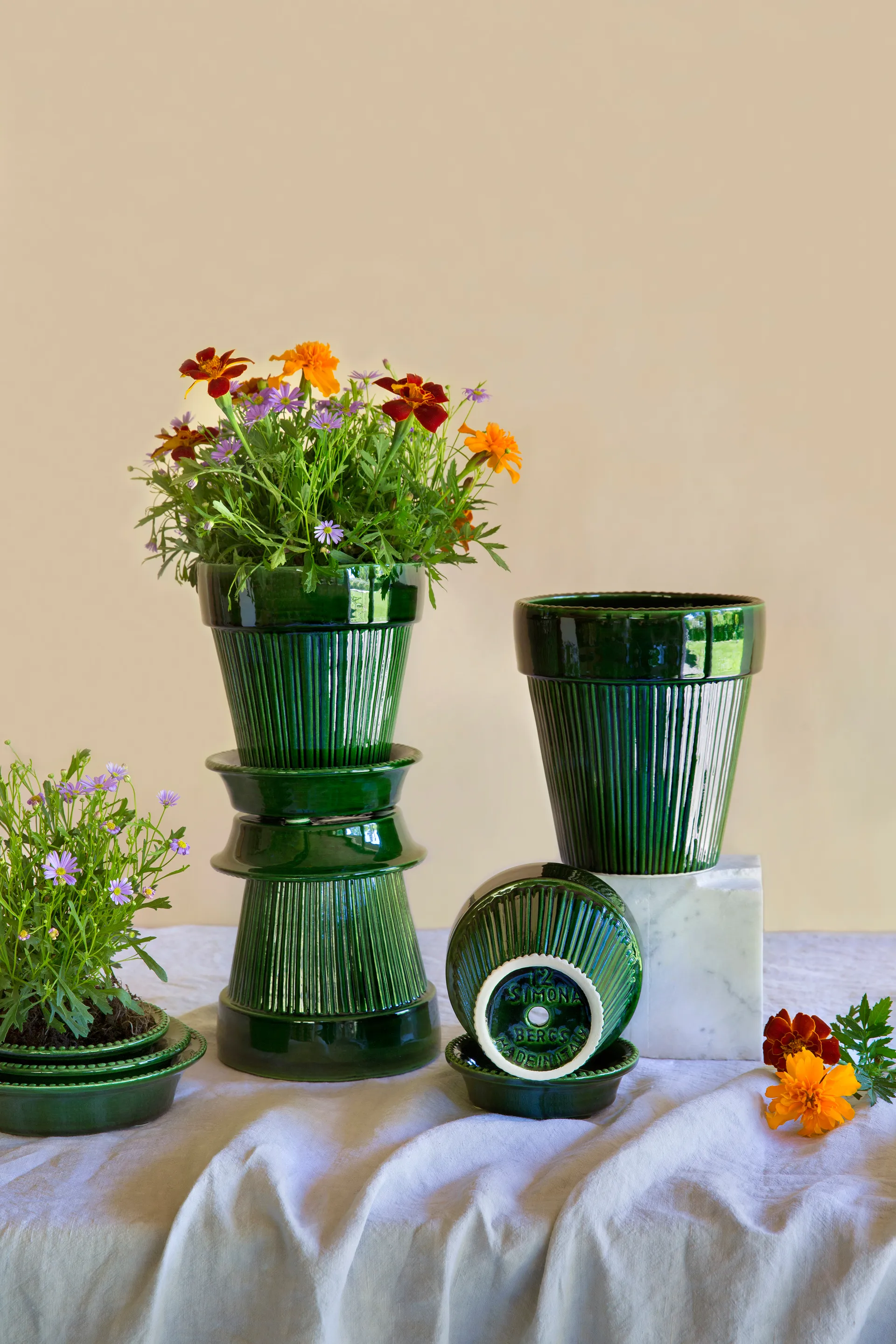 Simona krukke glaseret Ø18 cm, Green Bergs Potter