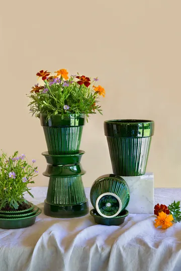 Simona krukke glaseret Ø18 cm - Green - Bergs Potter
