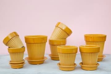 Simona krukke glaseret Ø18 cm - Yellow - Bergs Potter