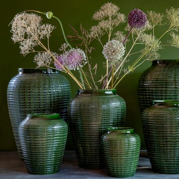 Willow vase glaseret 25 cm - Green emerald - Bergs Potter