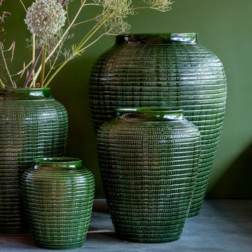 Willow vase glaseret 35 cm - Green emerald - Bergs Potter
