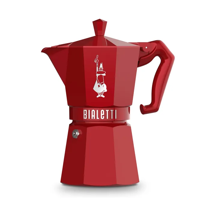 Bialetti eksklusiv mokkakande - Rød, 6 kopper - Bialetti
