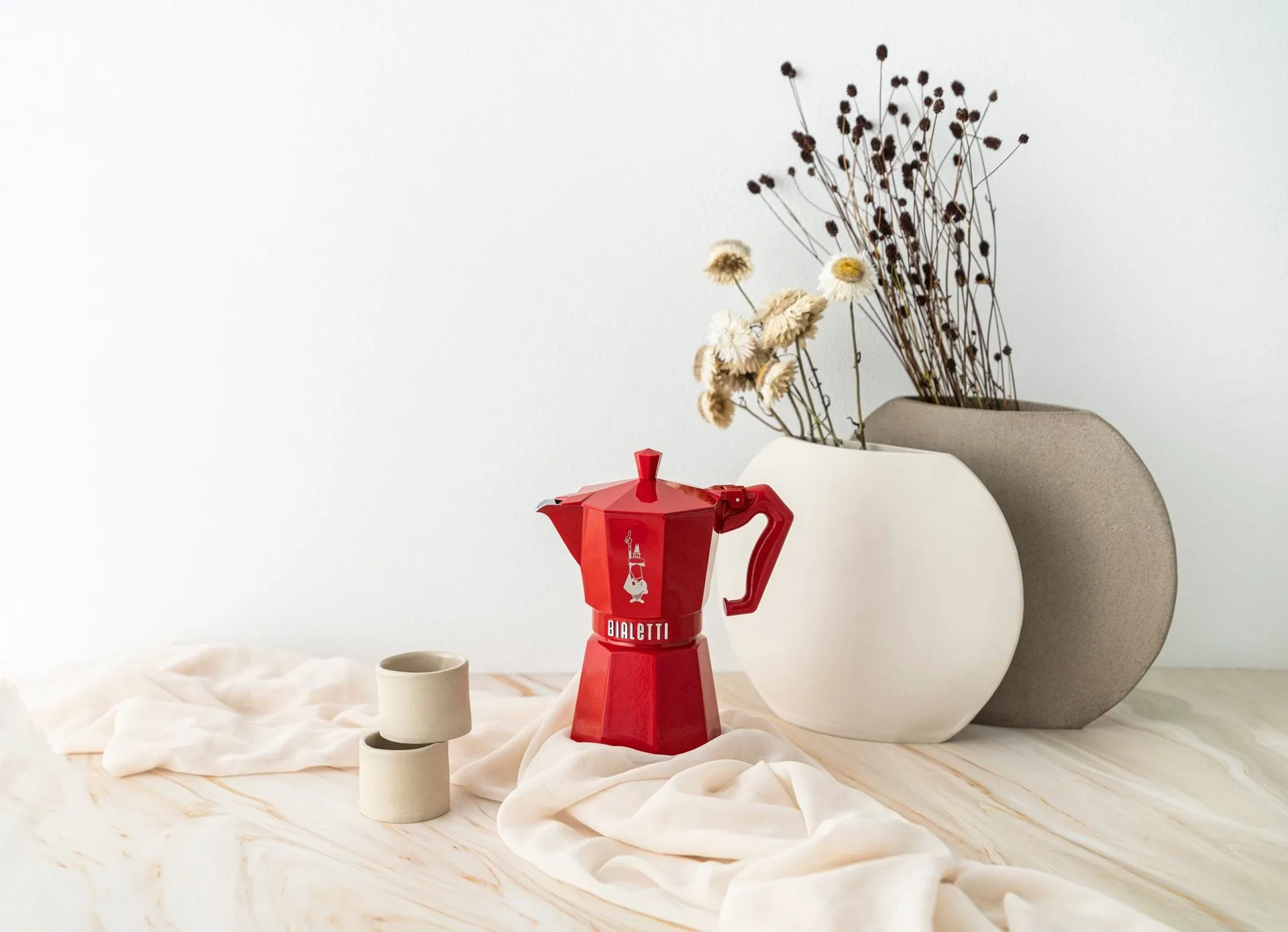 Bialetti eksklusiv mokkakande, Rød, 6 kopper Bialetti