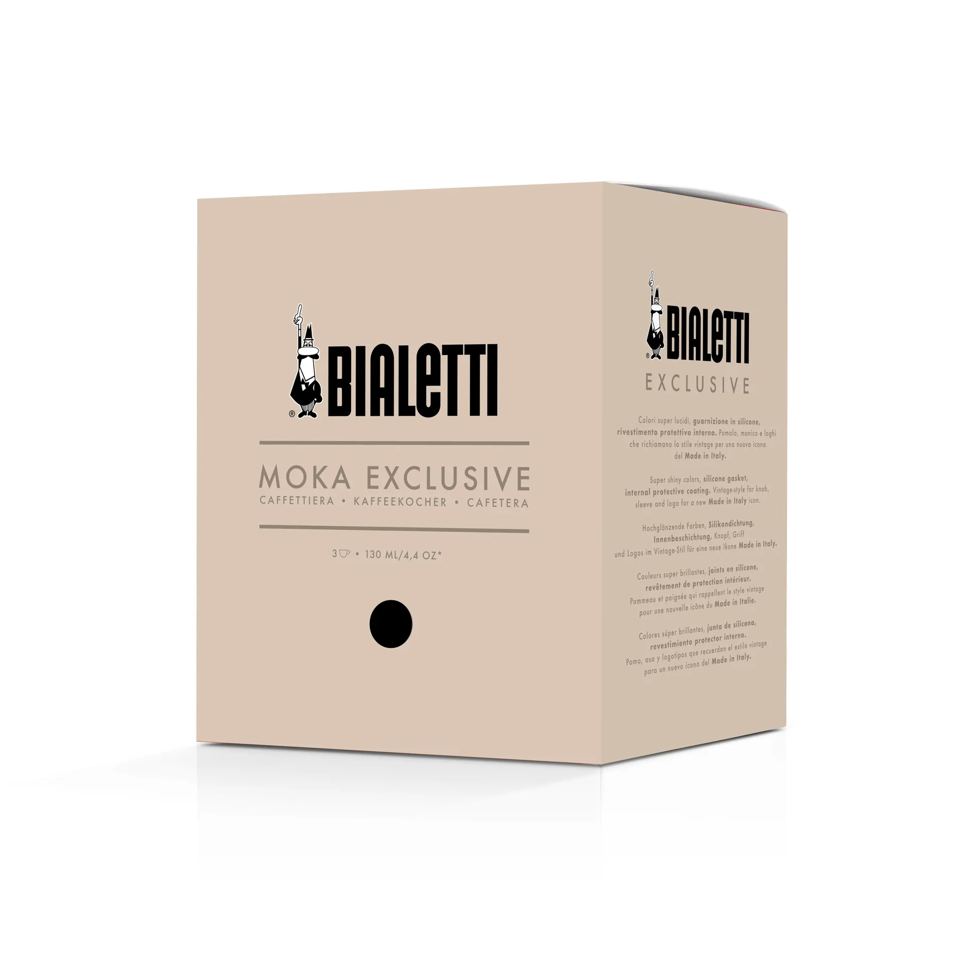 Bialetti eksklusiv mokkakande, Sort, 3 kopper Bialetti