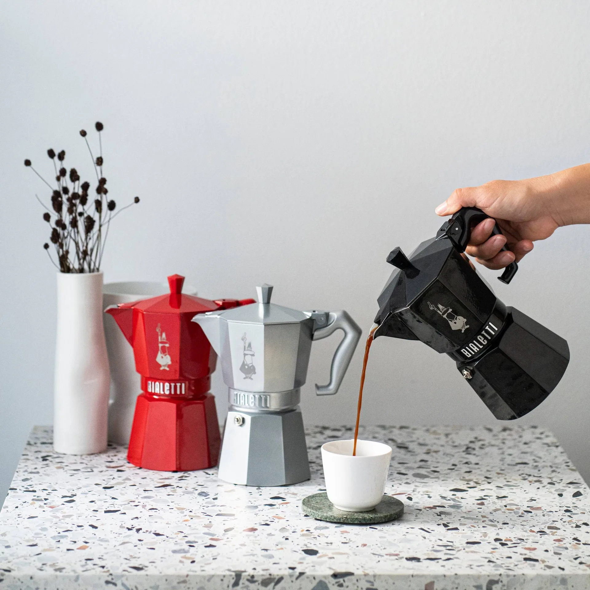 Bialetti eksklusiv mokkakande, Sort, 3 kopper Bialetti