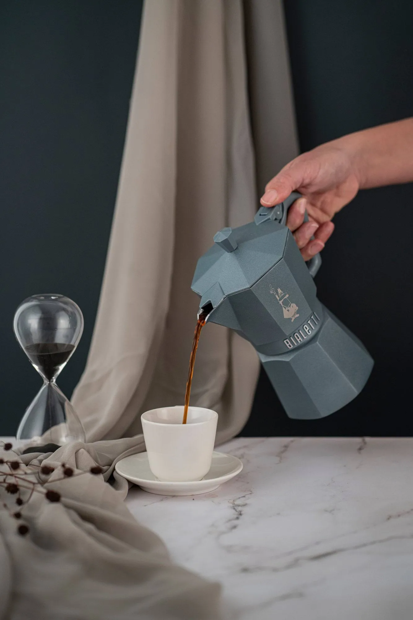 Bialetti Exclusive mokkakande induktion, Grå, 6 kopper Bialetti