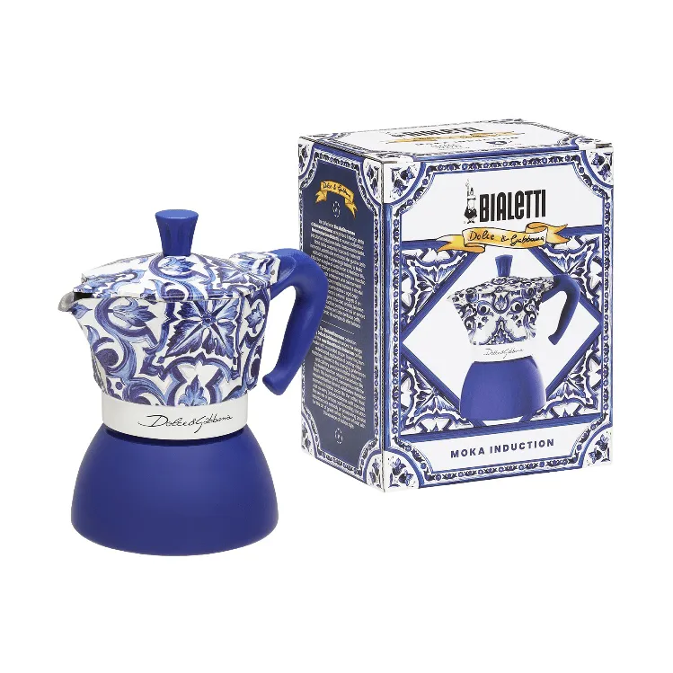 Bialetti x Dolce & Gabbana mokkakande induktion, Mediterraneo, 4 kopper Bialetti