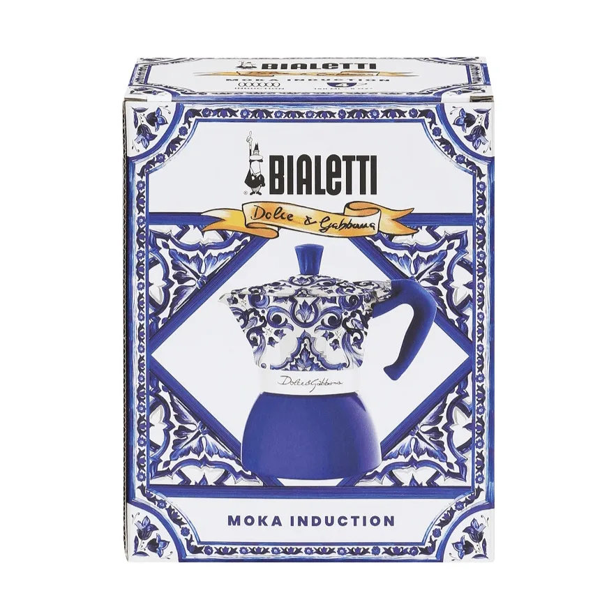 Bialetti x Dolce & Gabbana mokkakande induktion, Mediterraneo, 4 kopper Bialetti