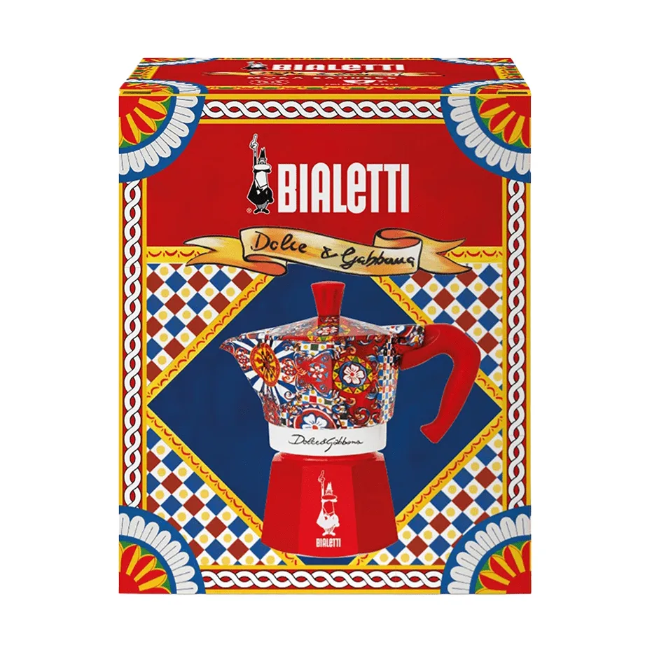 Bialetti x Dolce & Gabbana mokkakande, Sicilian cart, 3 kopper Bialetti