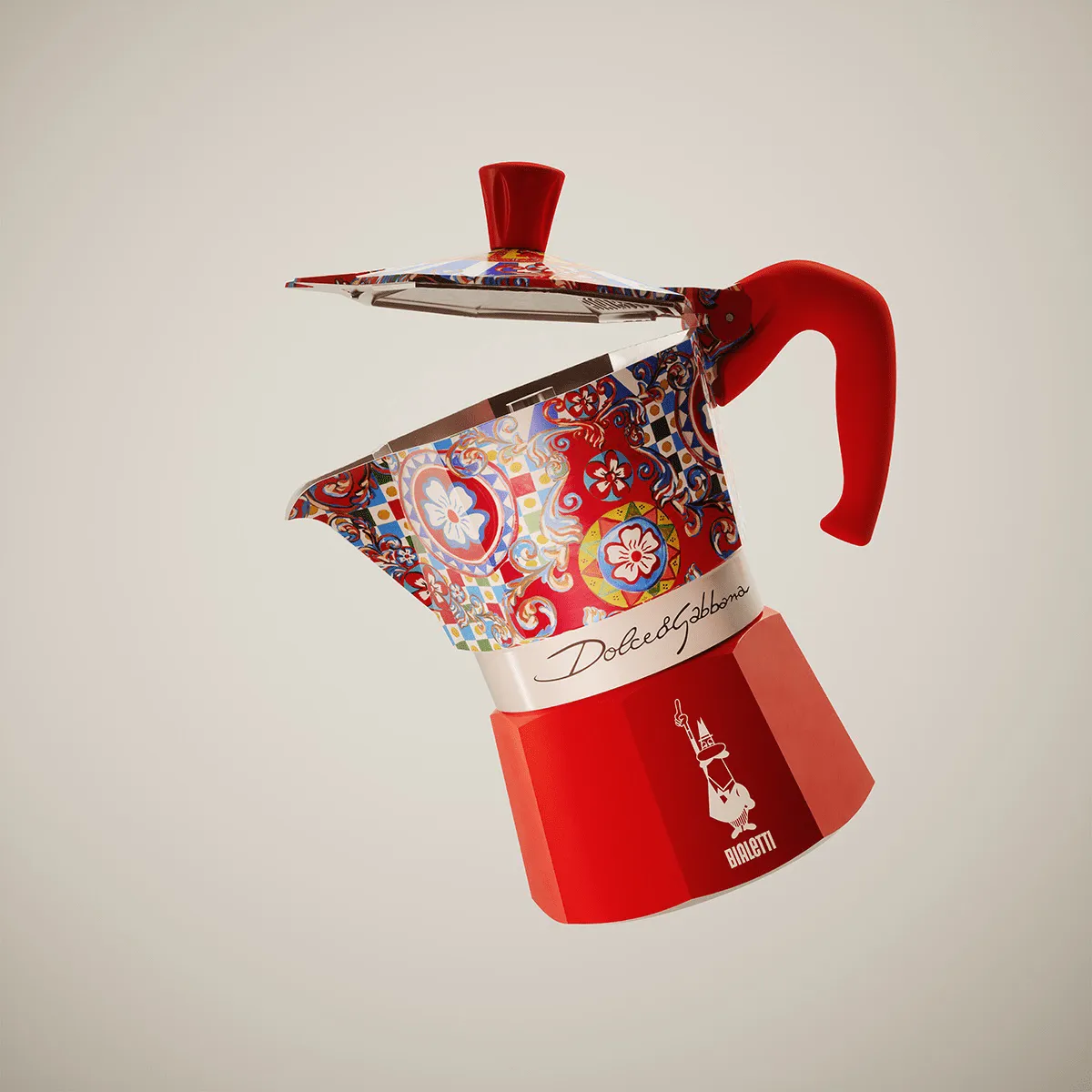 Bialetti x Dolce & Gabbana mokkakande, Sicilian cart, 3 kopper Bialetti