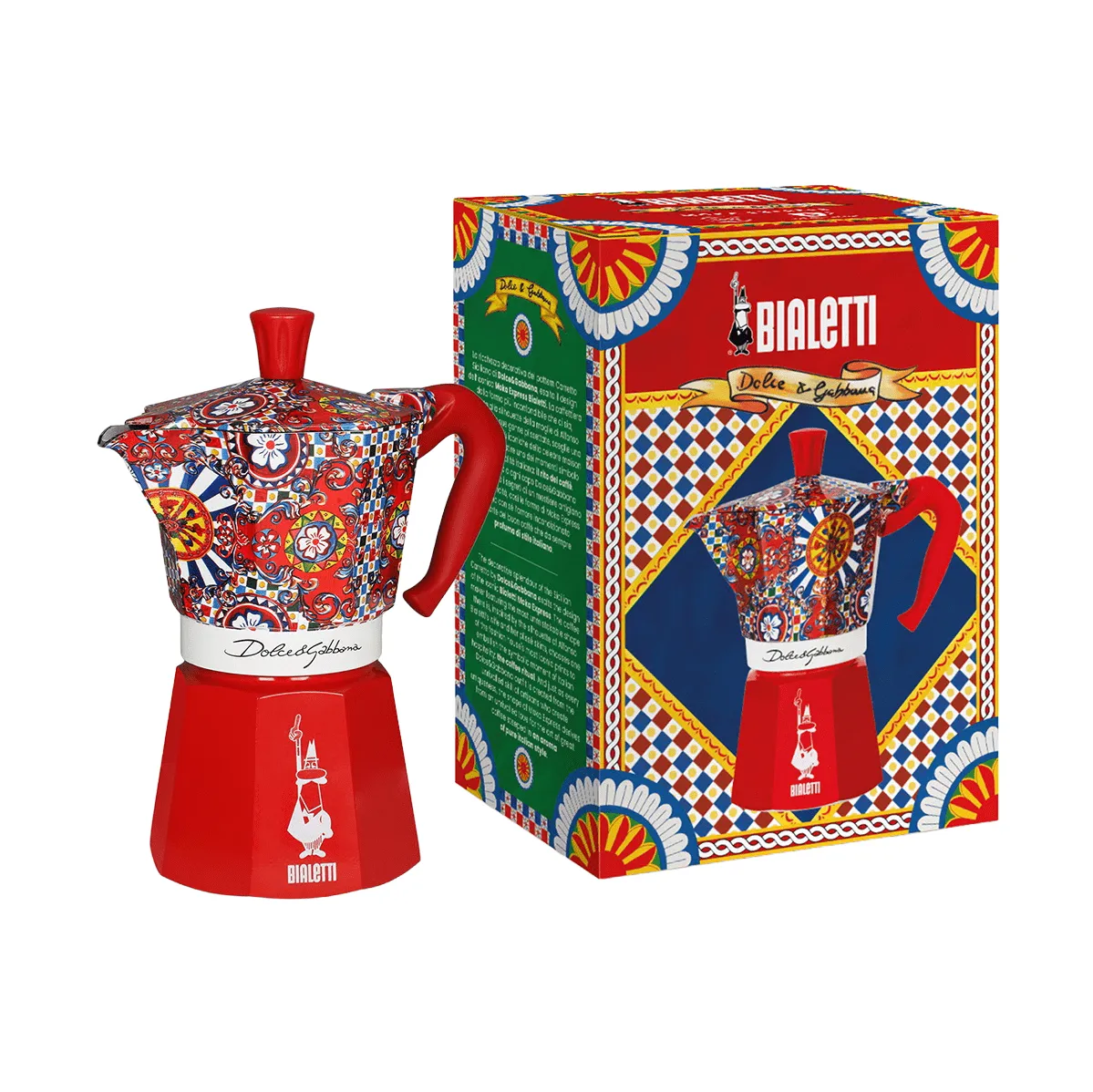 Bialetti x Dolce & Gabbana mokkakande, Sicilian cart, 6 kopper Bialetti
