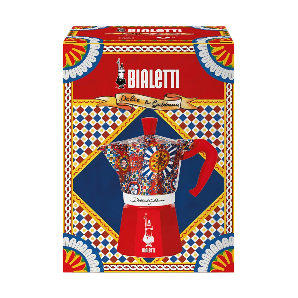 Bialetti x Dolce & Gabbana mokkakande, Sicilian cart, 6 kopper Bialetti