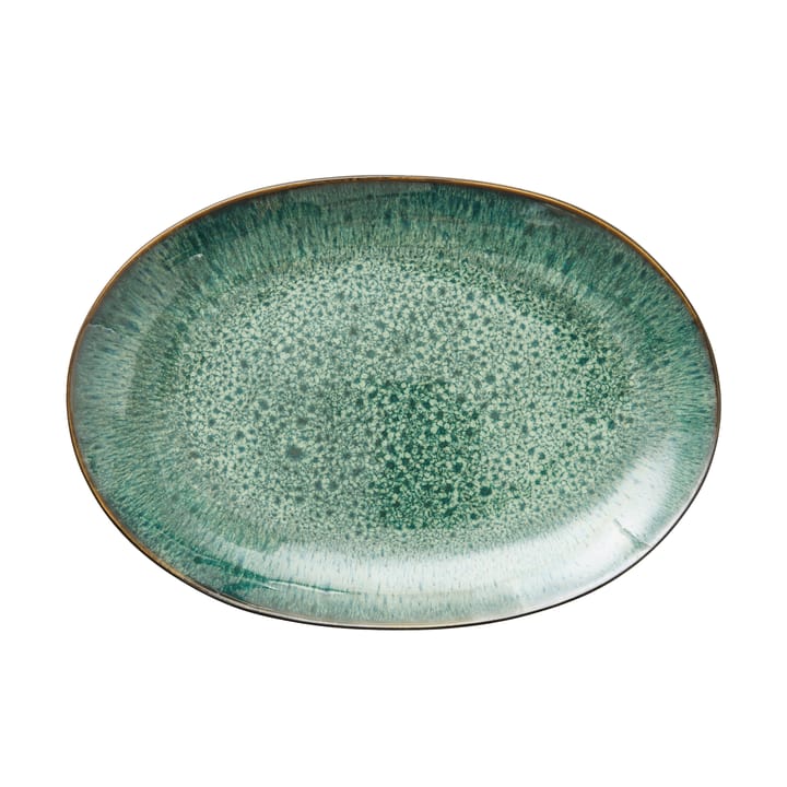 Bitz fad ovalt 25x36 cm - Sort-grøn - Bitz
