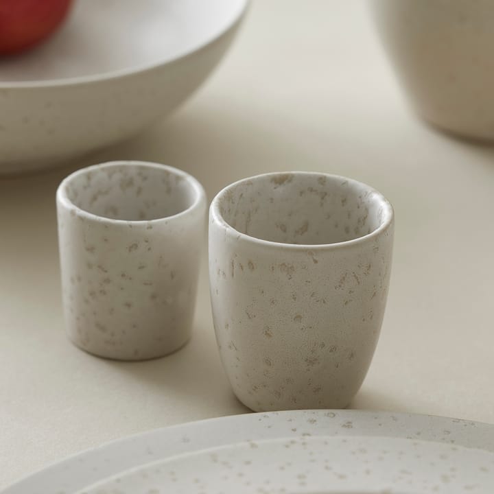 Bitz æggebæger 5 cm mat, Mat cremehvid Bitz