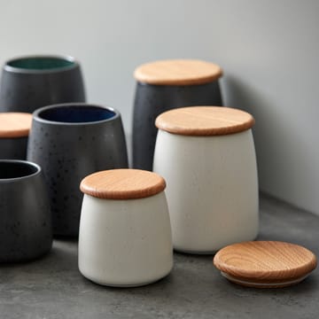 Bitz krukke med låg mat 12 cm - Mat cremehvid - Bitz