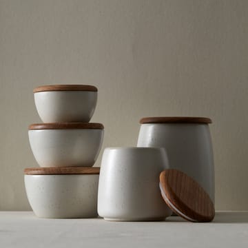 Bitz krukke med låg mat 12 cm - Mat cremehvid - Bitz