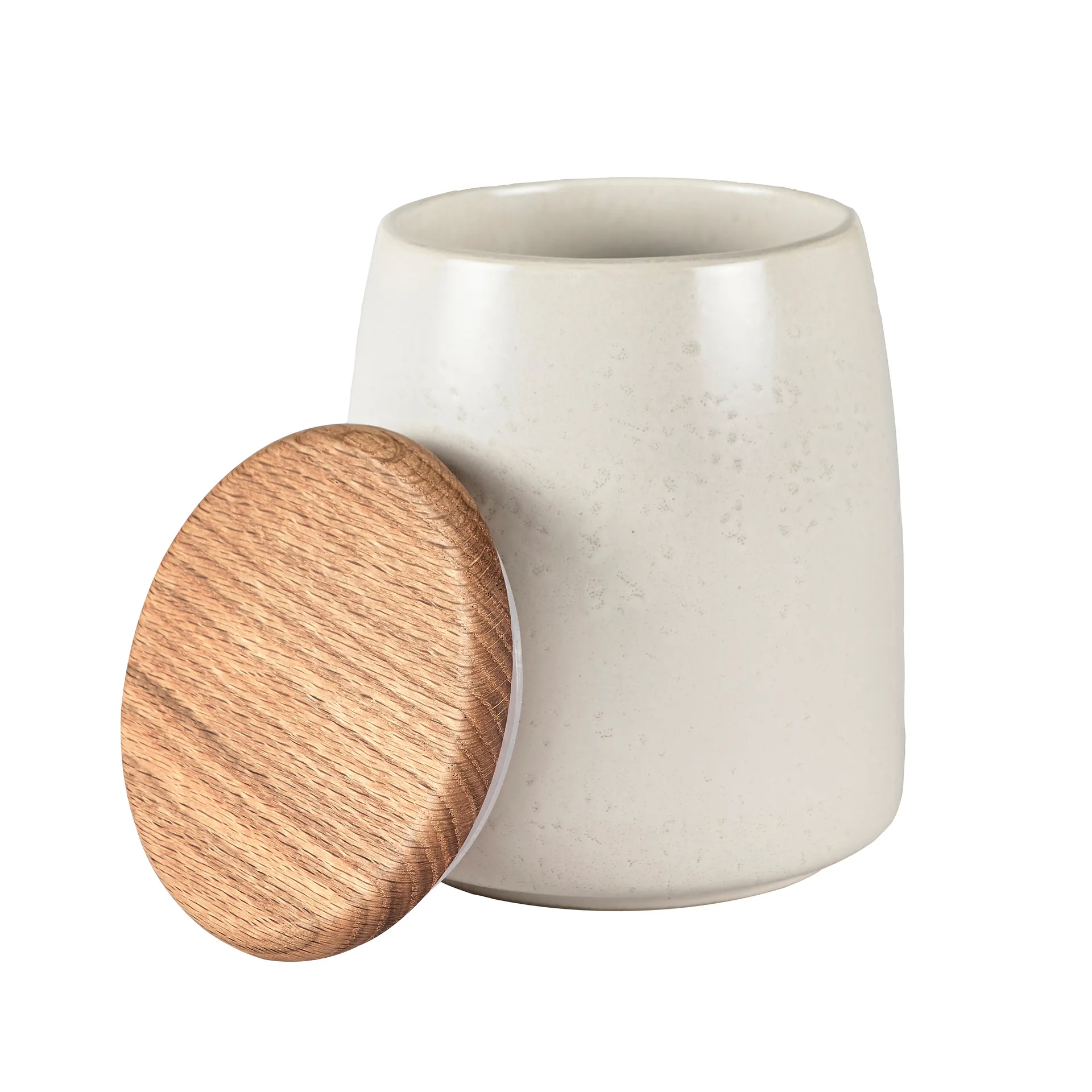 Bitz krukke med låg mat 16,5 cm, Mat cremehvid Bitz