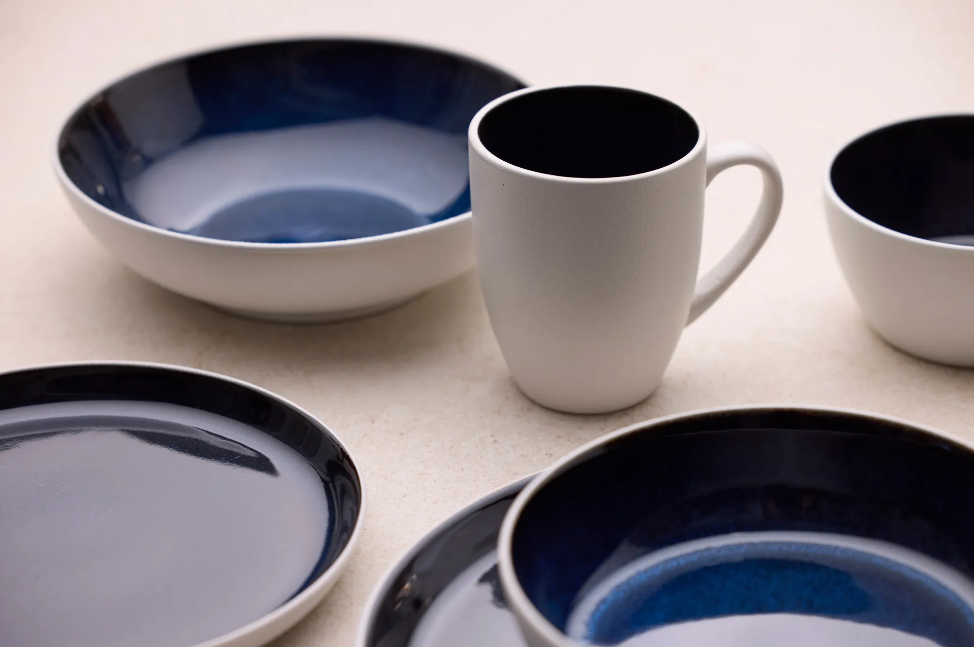 Bitz pastaskål gastro Ø20 cm, Hvid-mørkeblå Bitz