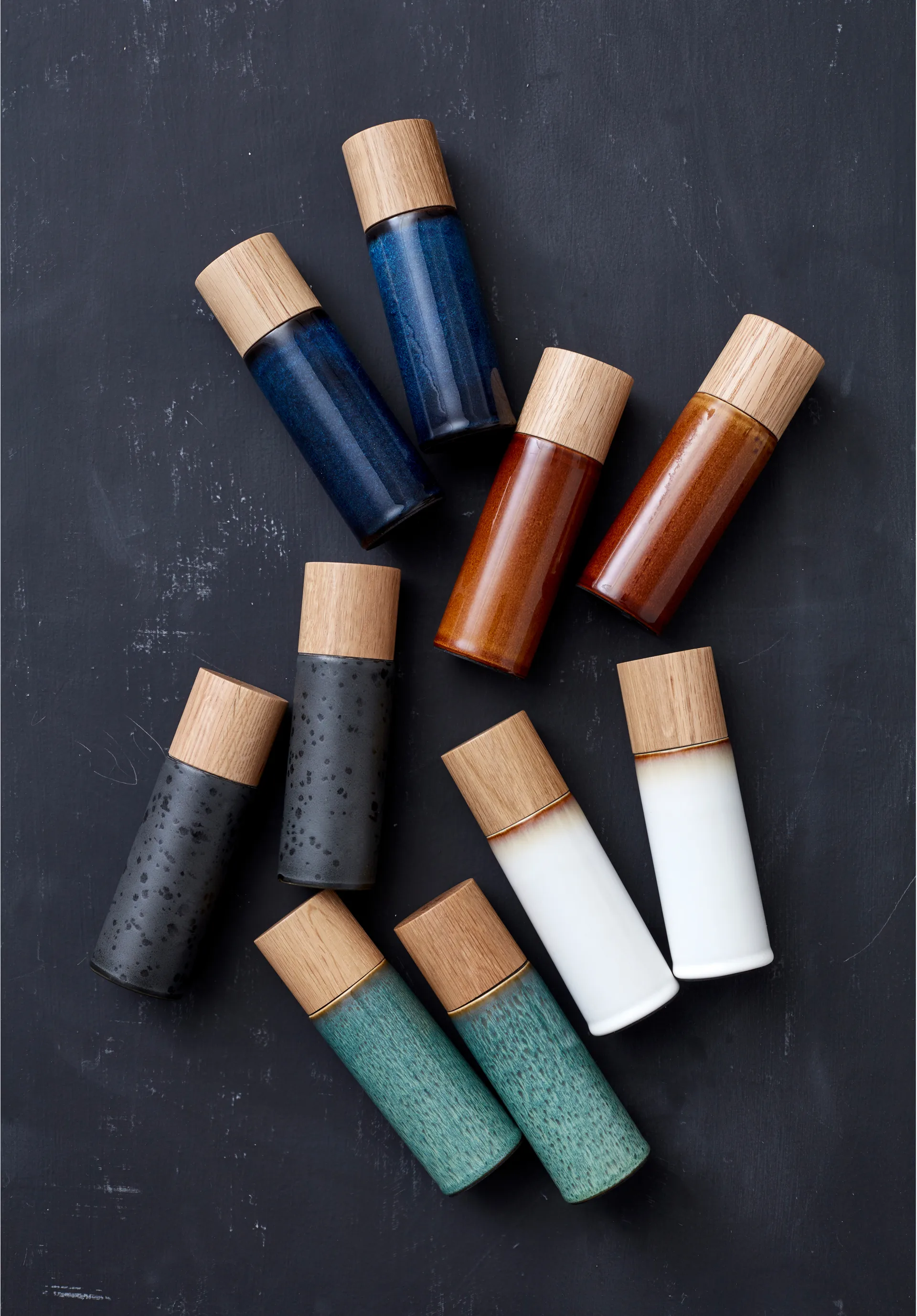 Bitz Salt - & Peberkværn 17 cm 2 dele, Grøn Bitz