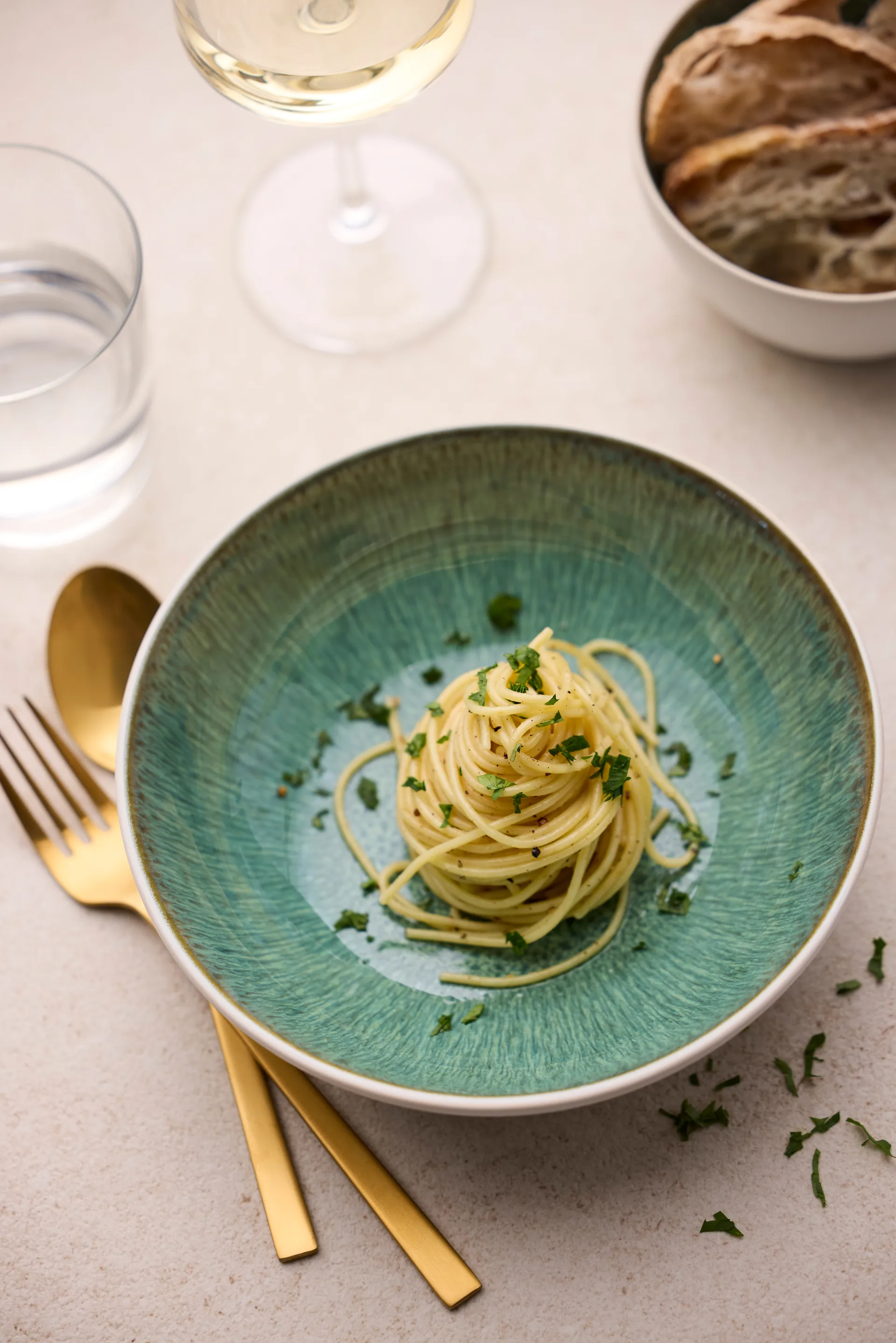 Bitz skål gastro Ø12 cm, Hvid-grøn Bitz