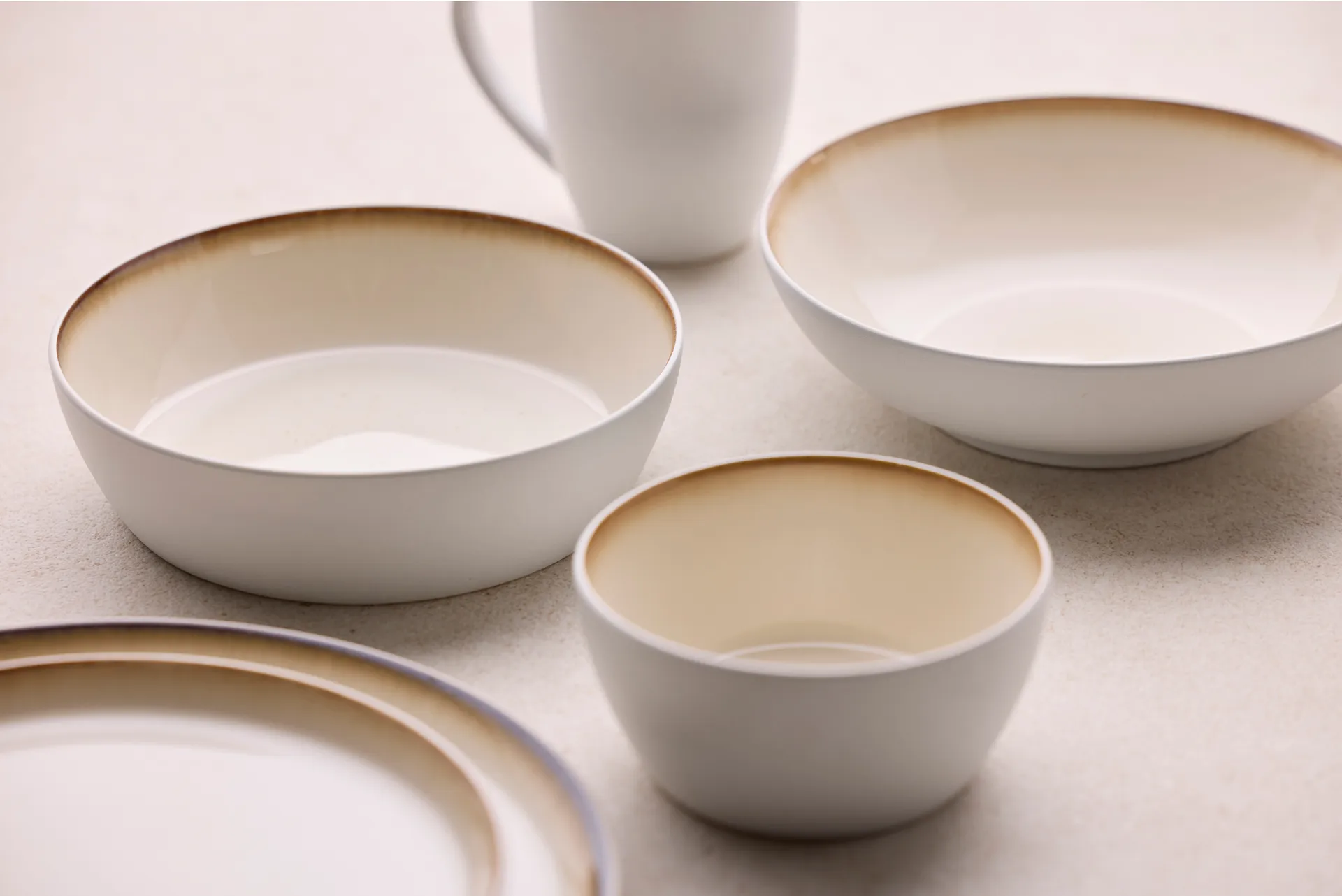 Bitz suppeskål Ø 18 cm, Hvid-cremehvid Bitz