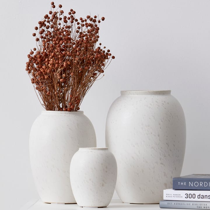 Bitz vase 12,5 cm, Mat cremehvid Bitz