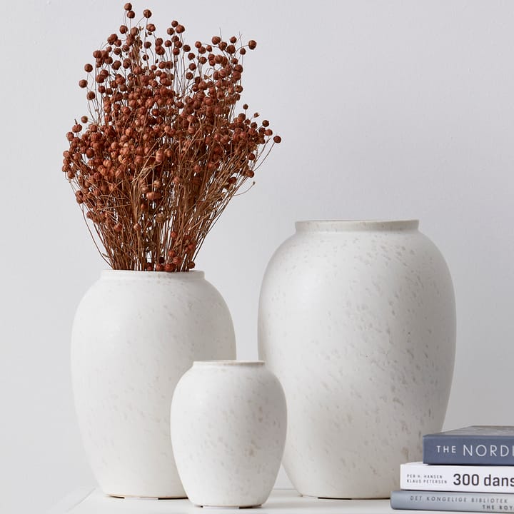 Bitz vase 20 cm, Mat cremehvid Bitz