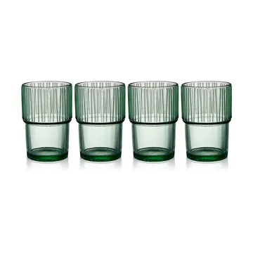 Kusintha caféglas 38 cl 4-pak - Green - Bitz