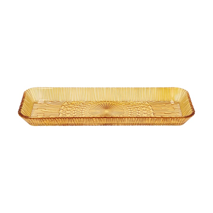 Kusintha serveringsfad rektangulært 14x38 cm - Amber - Bitz