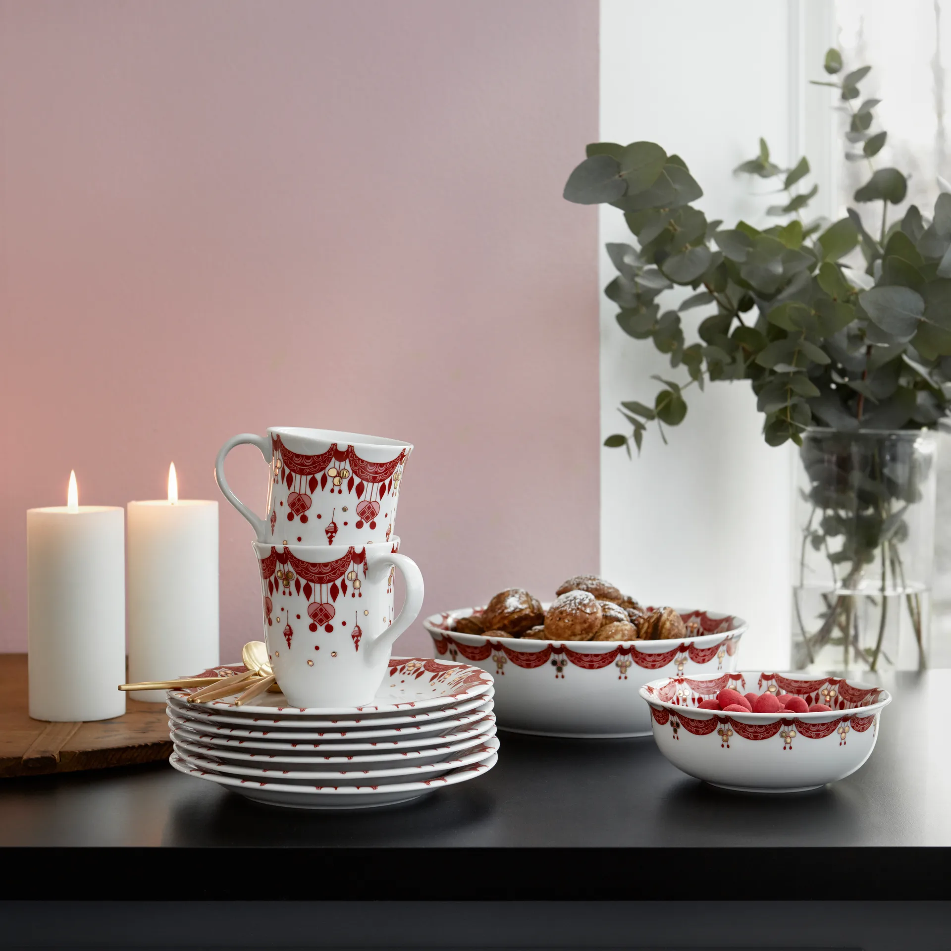 Bjørn Wiinblad julekrus 35 cl, rød Bjørn Wiinblad