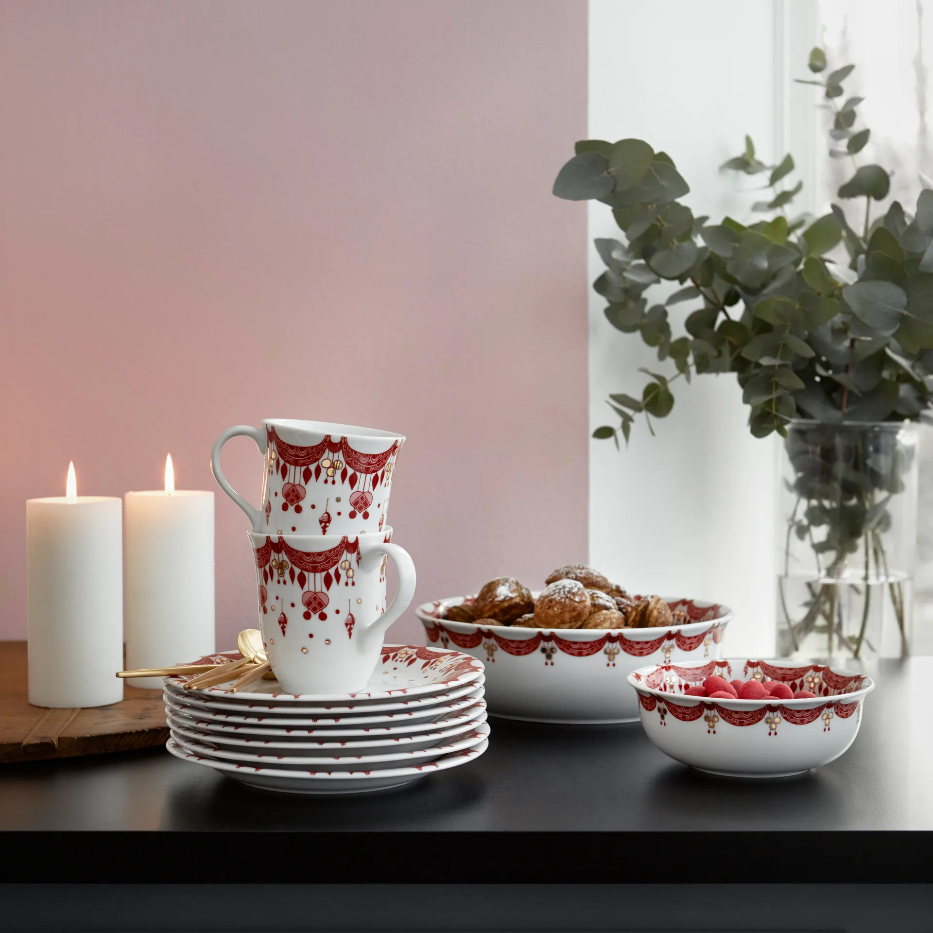 Bjørn Wiinblad juletallerken Ø 20 cm, rød Bjørn Wiinblad