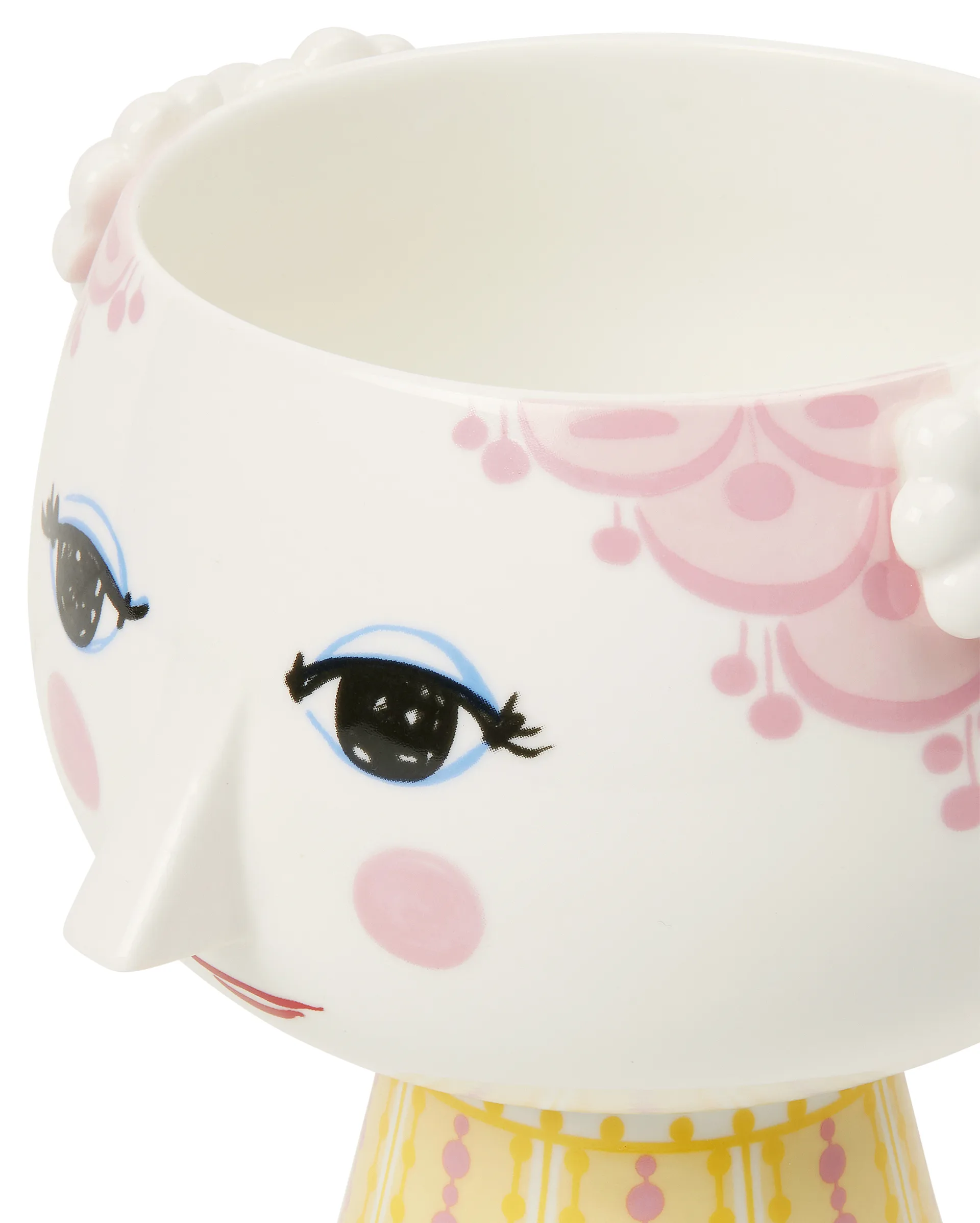 Eva krukke på fod Ø15,5 cm, Rosa Bjørn Wiinblad