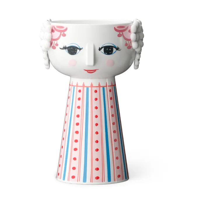 Eva lysestage 14 cm, Rød Bjørn Wiinblad