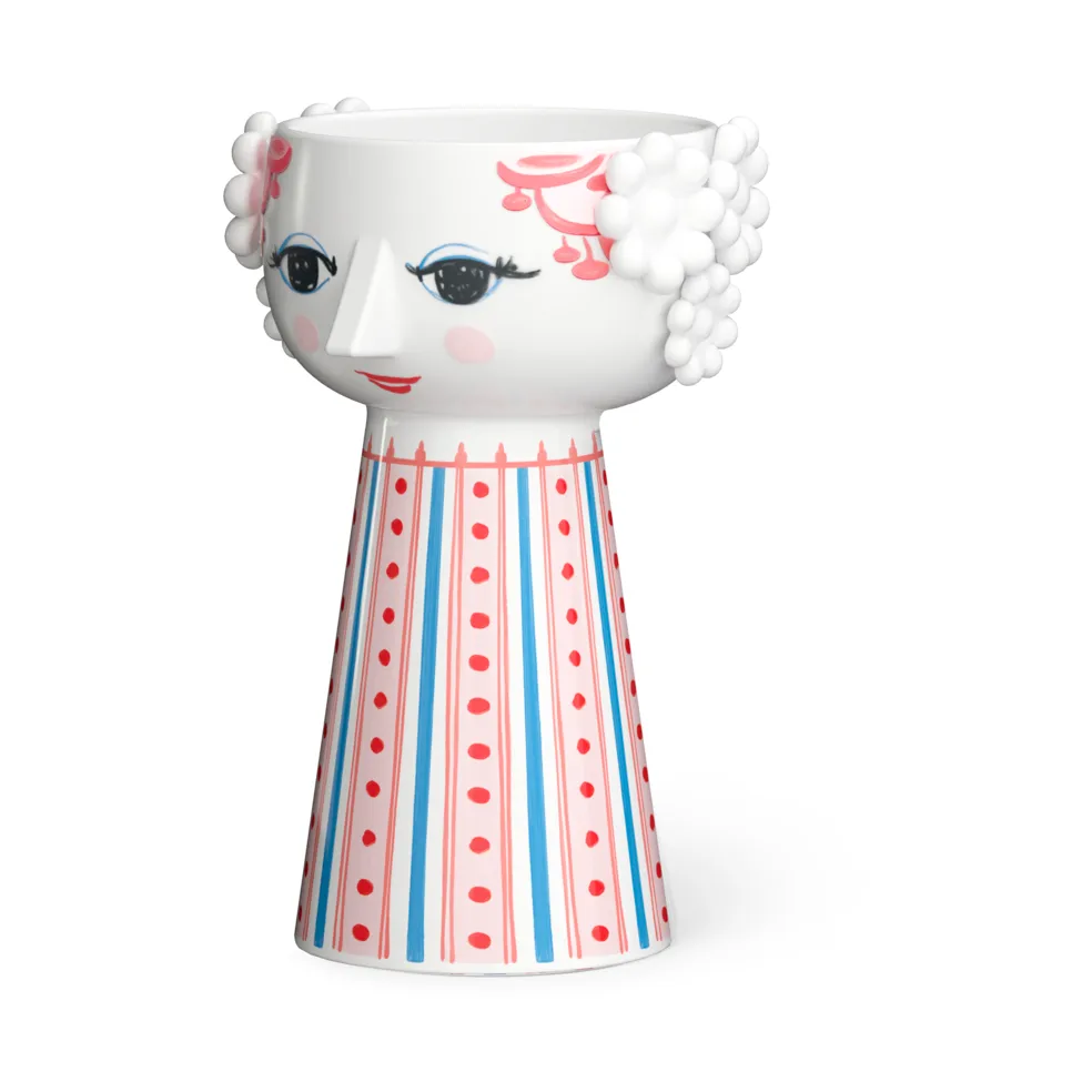 Eva lysestage 14 cm, Rød Bjørn Wiinblad