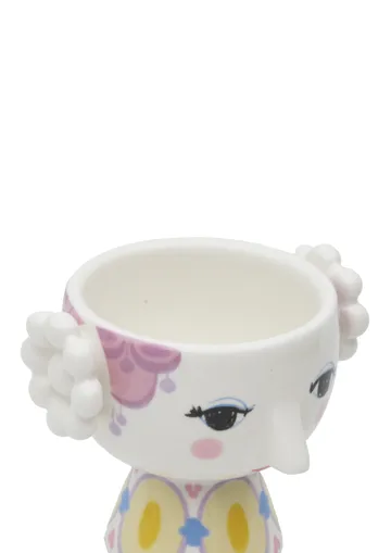 Eva lysestage Ø6,5 cm 2-pak - Gul-lavendel - Bjørn Wiinblad