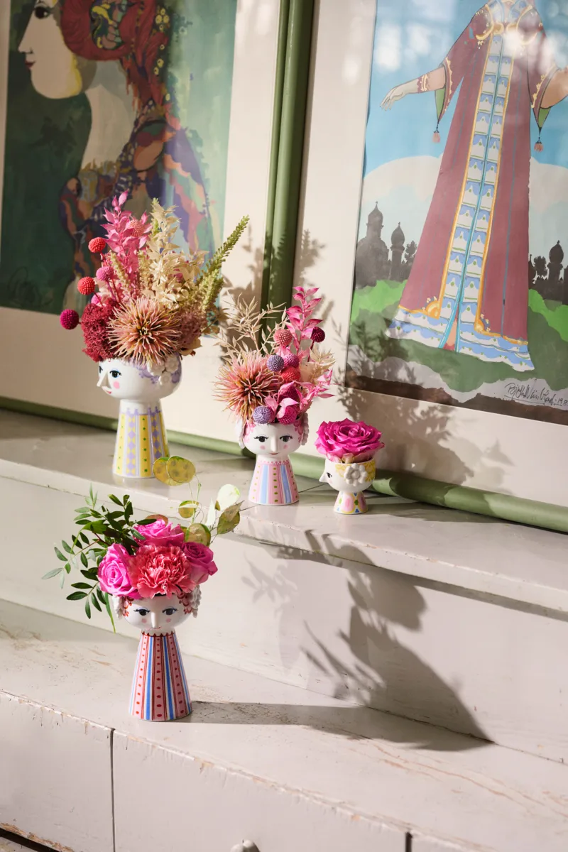 Eva lysestage 9,5 cm, Lyserød Bjørn Wiinblad