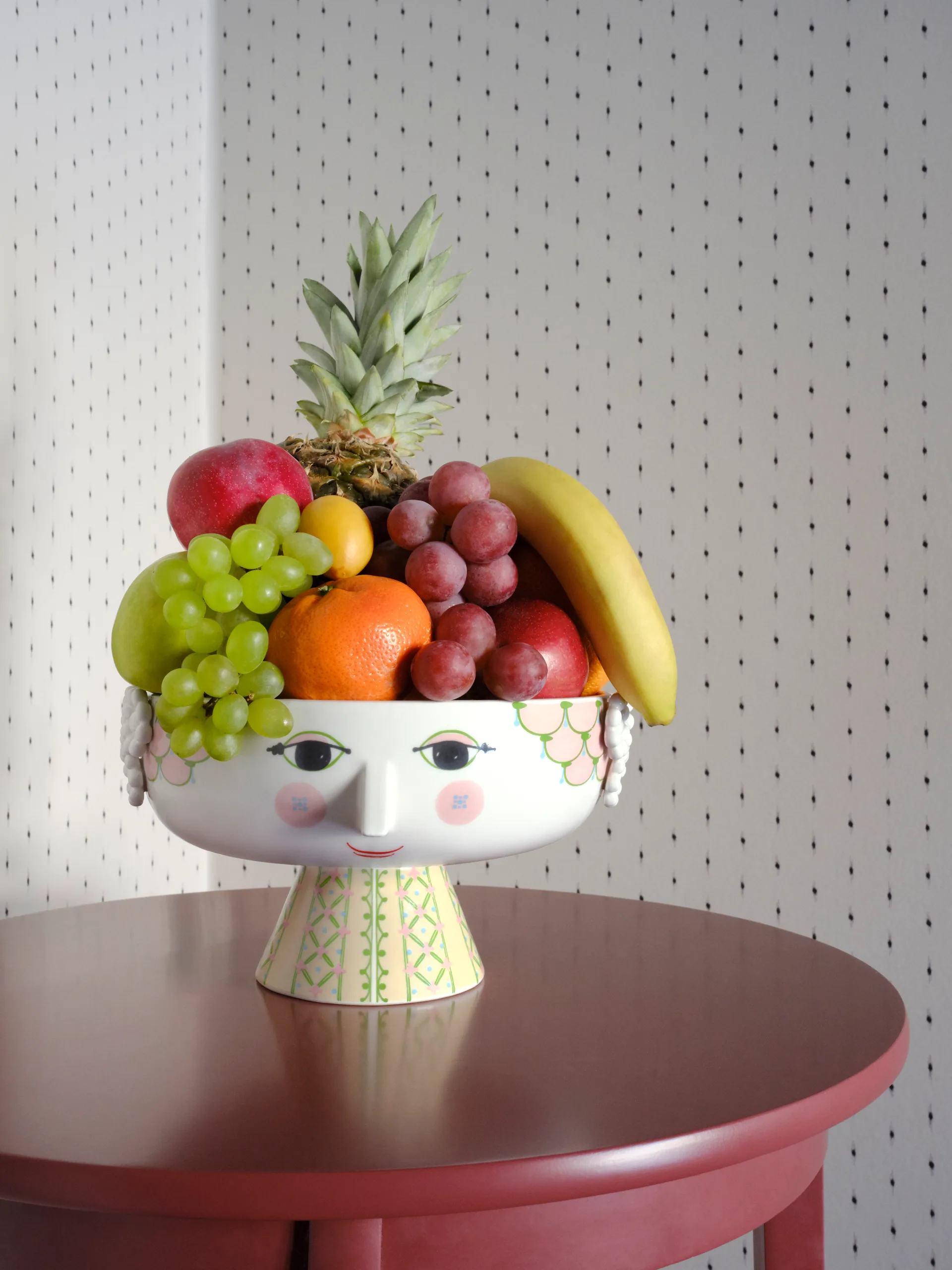 Eva skål på fod Ø24 cm, Lyserød Bjørn Wiinblad