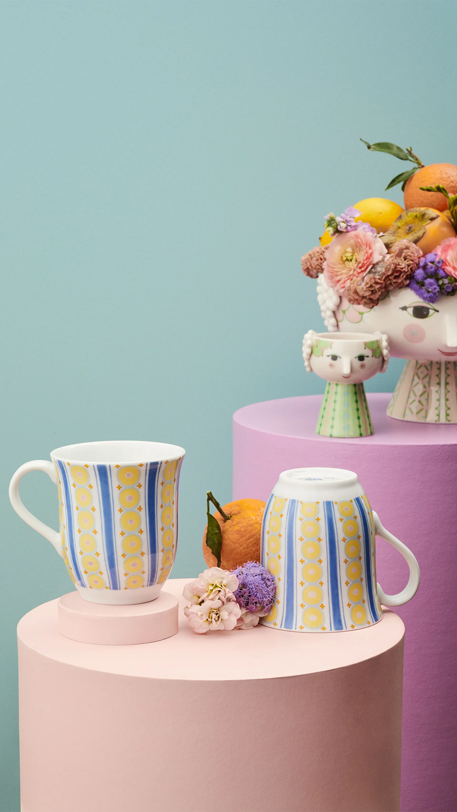 Eva skål på fod Ø24 cm, Lyserød Bjørn Wiinblad