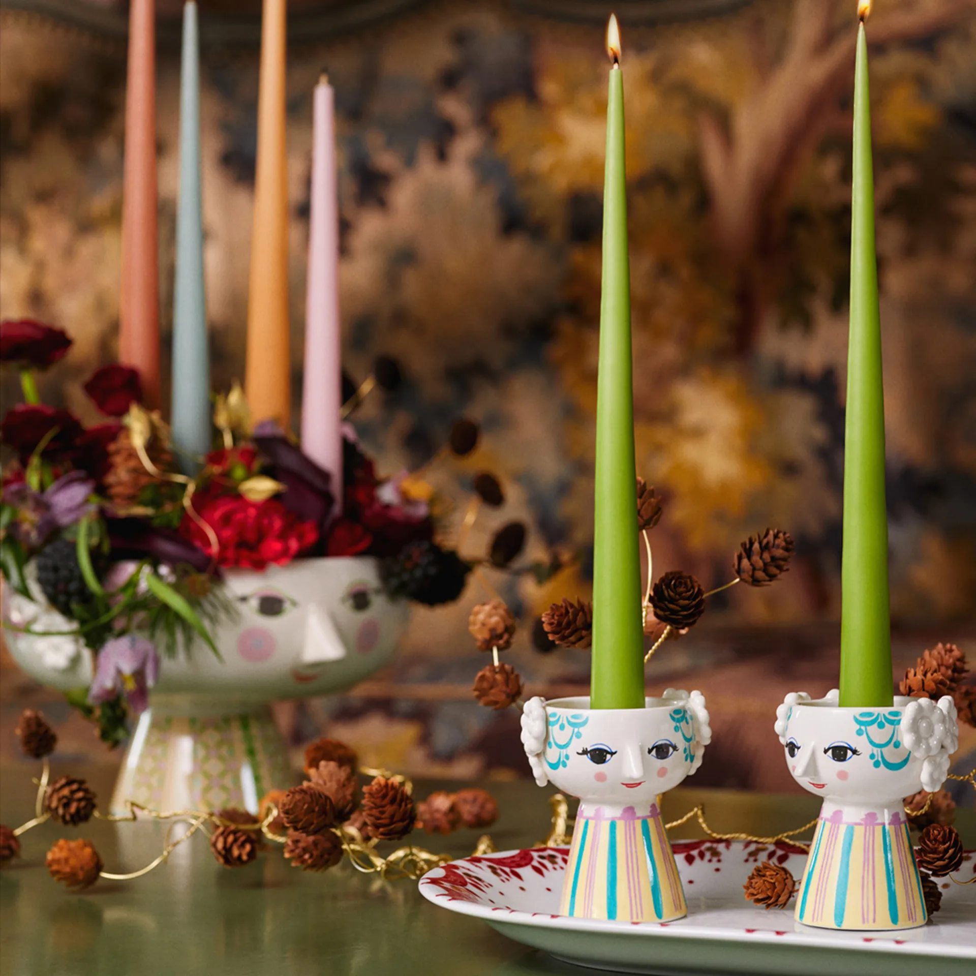 Eva skål på fod Ø24 cm, Lyserød Bjørn Wiinblad