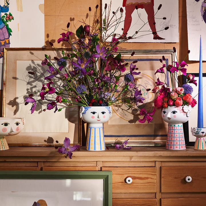 Eva vase 18,5 cm, Blå/Blå Bjørn Wiinblad