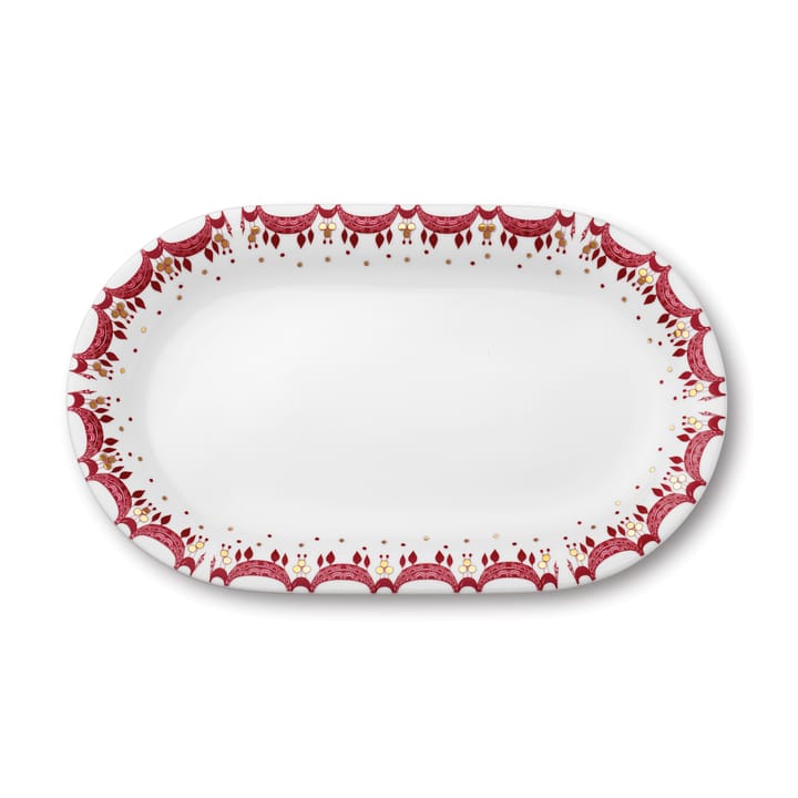 Guirlande Serveringsfad rød 39x23,5 cm, Rød Bjørn Wiinblad